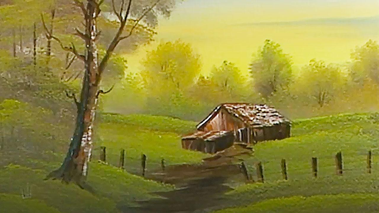Bob Ross The Joy of Painting Delightful Meadow Home