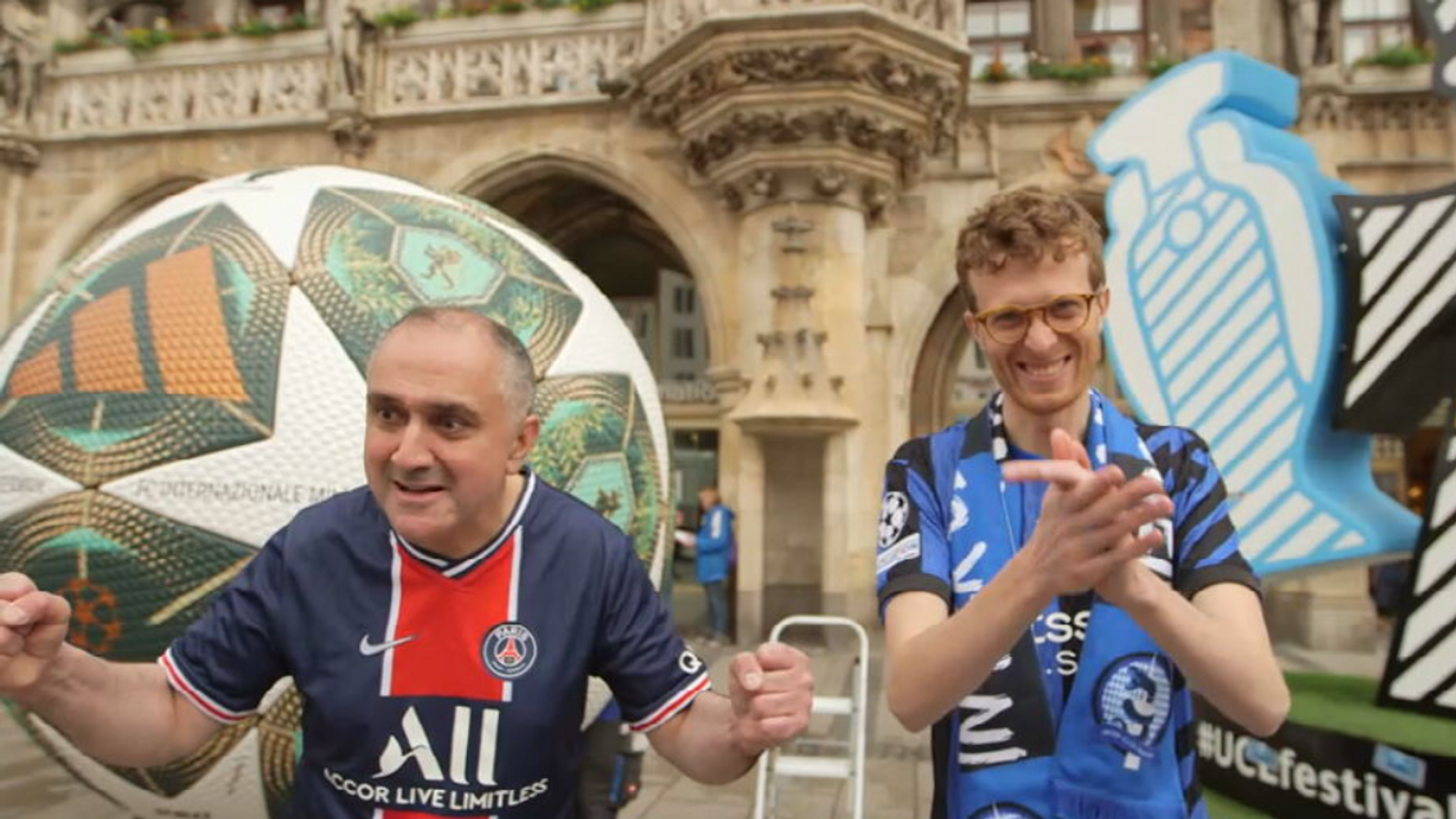 PSG Fan Yves Kheyrpour (links) und Inter Fan Giuseppe Marchesi (rechts)