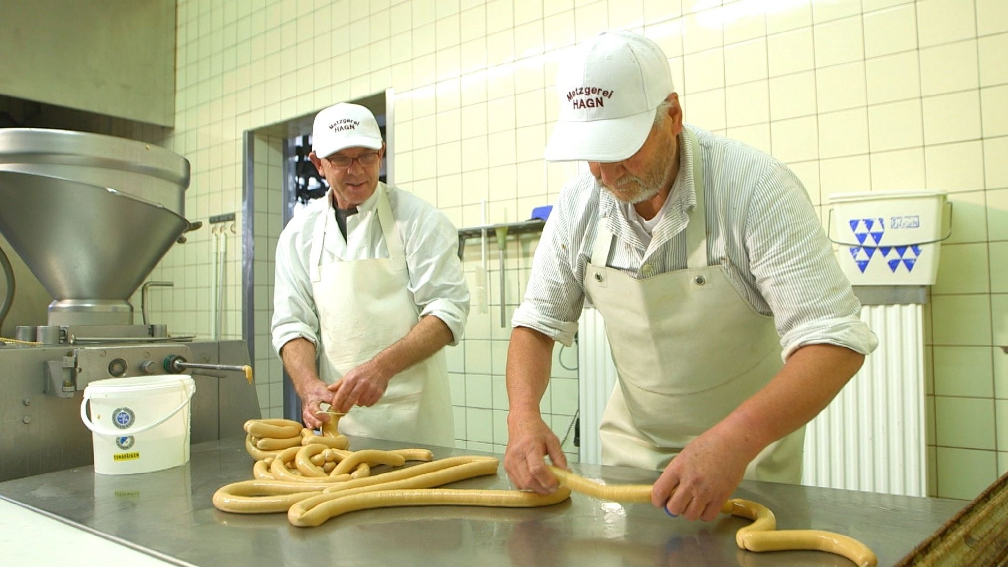 Heinz Waldenmaier mit seinem Lehrmeister Stephan Hagn