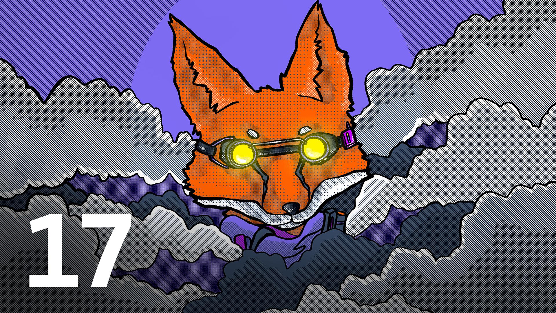 Illustrierter Fuchs, Zahl 17, Grafik von: Viola Dandl