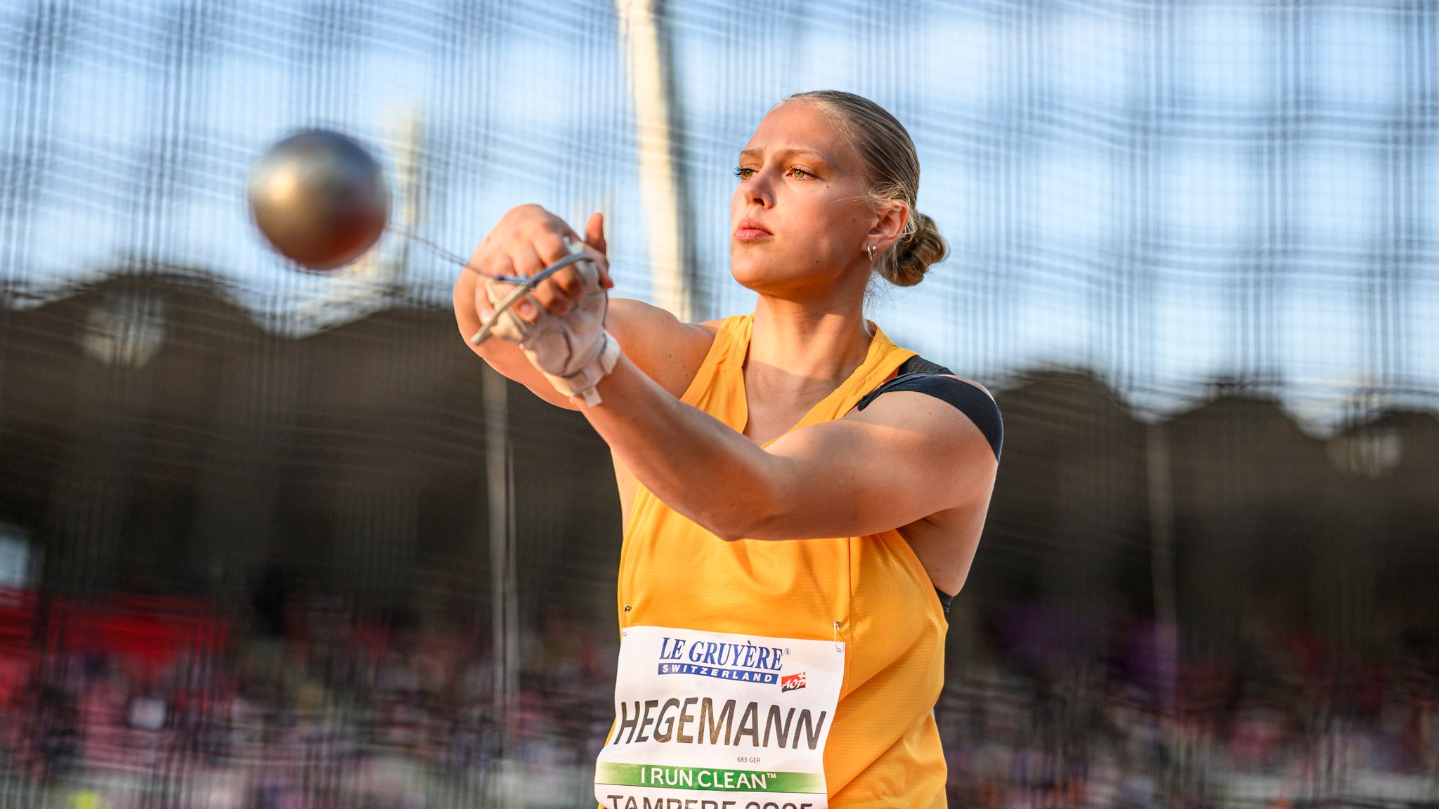 Hammerwerferin Clara Hegemann bei den U20-Europameisterschaften im finnischen Tampere | Bild: Jan Pappenfuß Hammerwerferin Clara Hegemann bei den U20-Europameisterschaften im finnischen Tampere