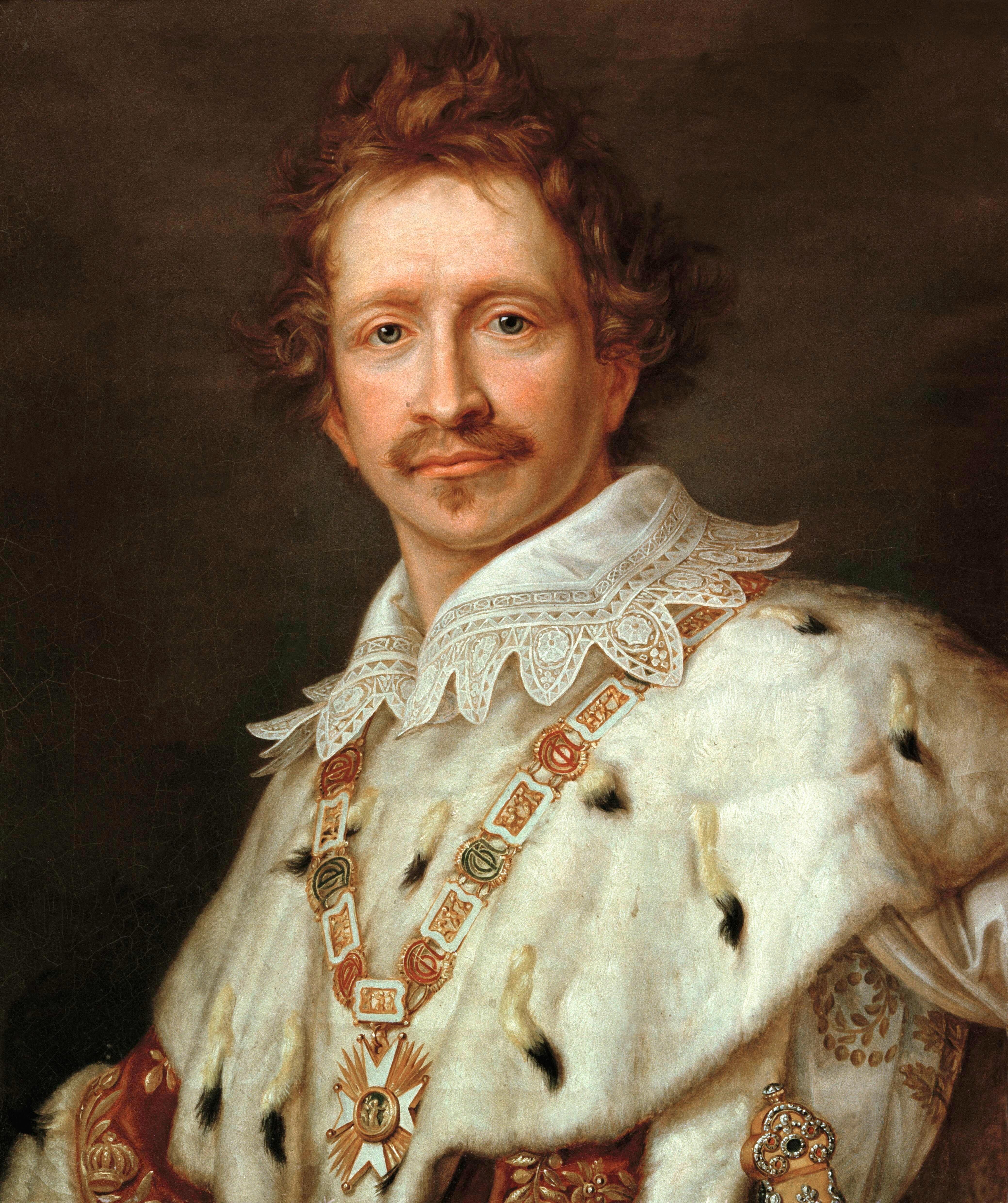 Der Monarch im Krönungsornat