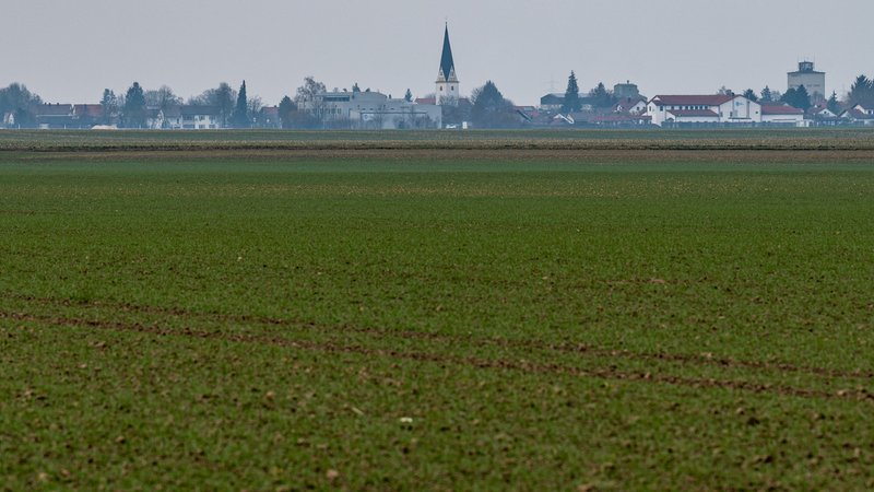 Ein Feld zwischen Irlbach und Straßkirchen