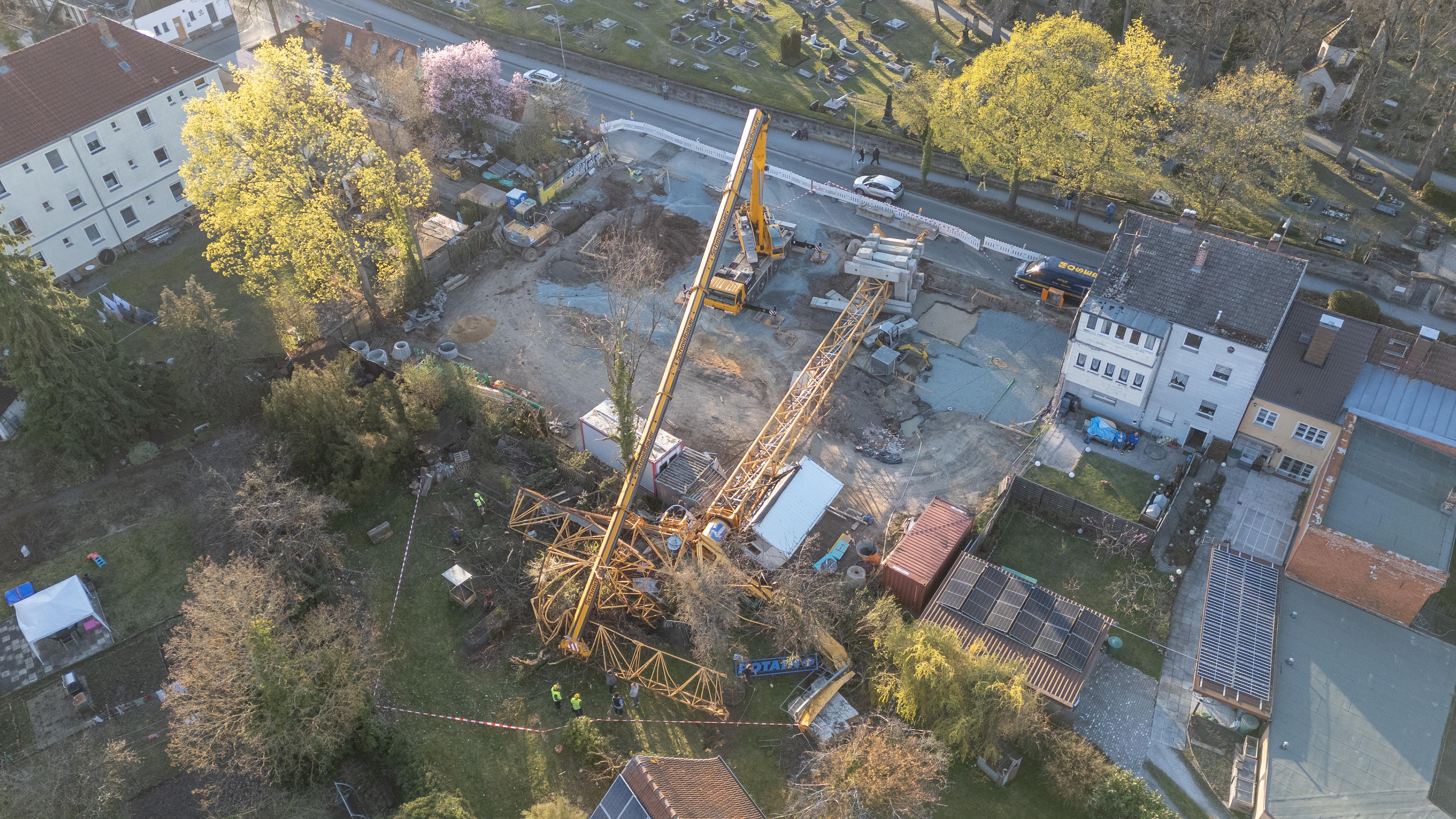 45-meter-tall construction crane collapses in Bayreuth