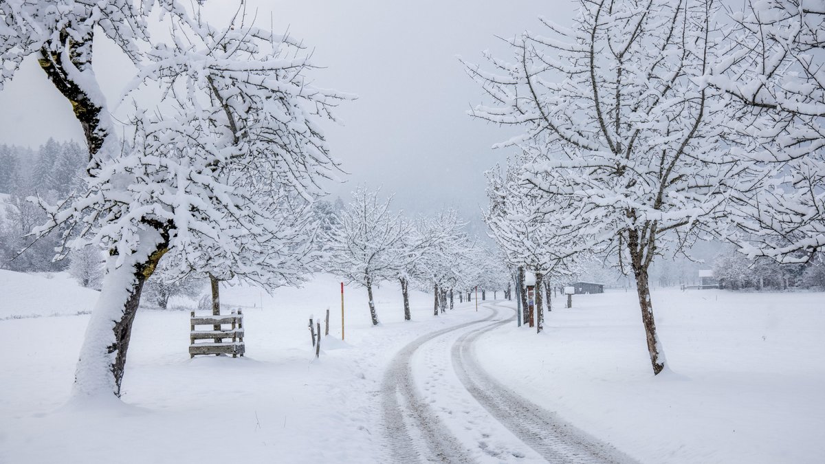 Warnung vor starkem Schneefall und Sturm in Teilen Bayerns