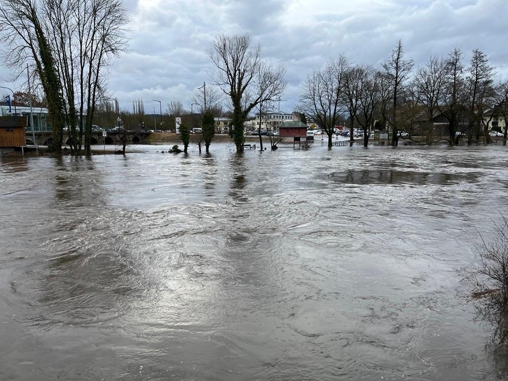 Die Hochwasserlage am Montag in Cham