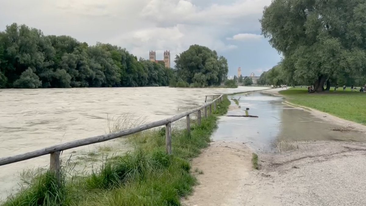  Isar in München: Immer noch Hochwasser-Meldestufe 2