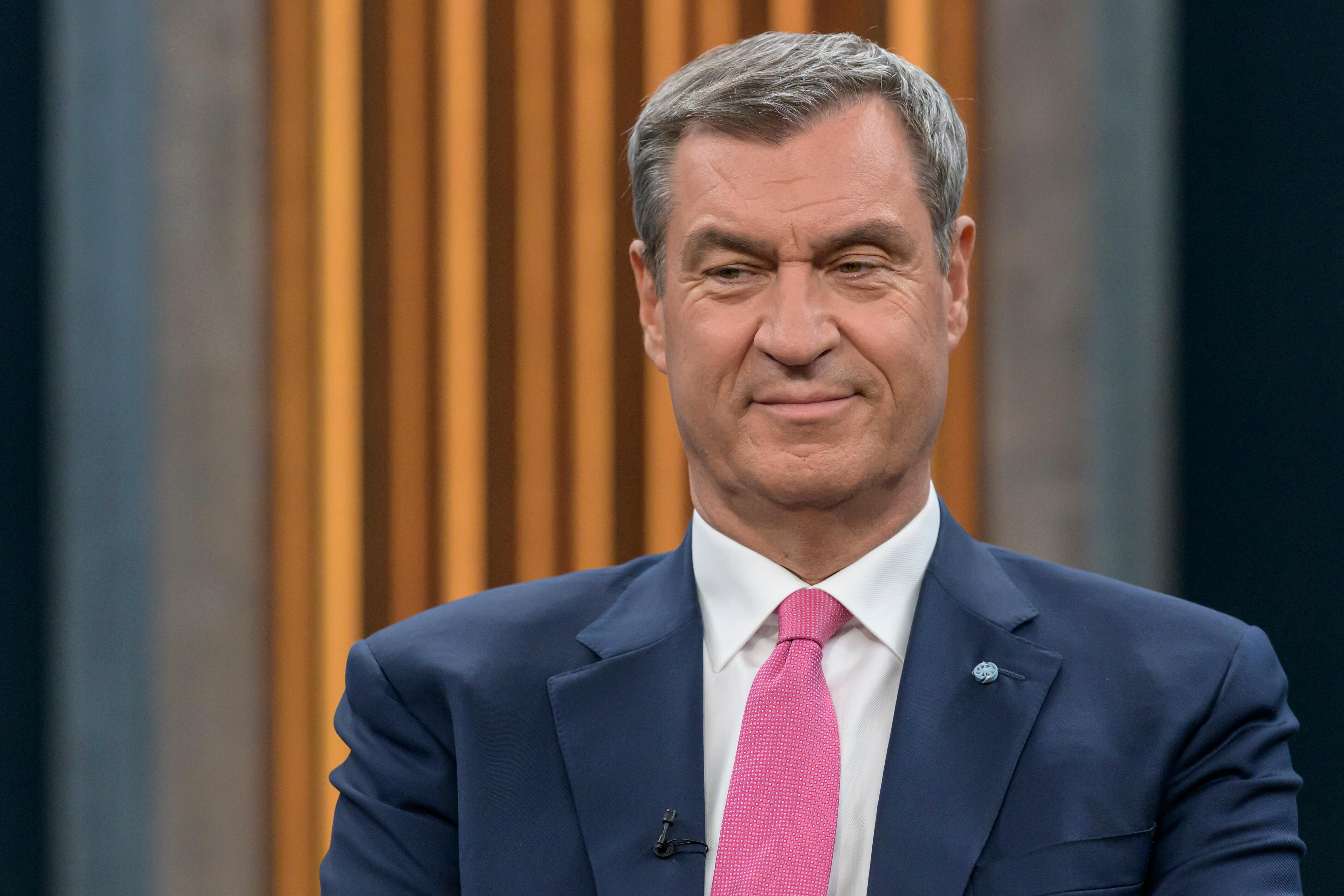 Ministerpräsident Markus Söder (CSU) zu Gast bei "Caren Miosga" im Ersten.