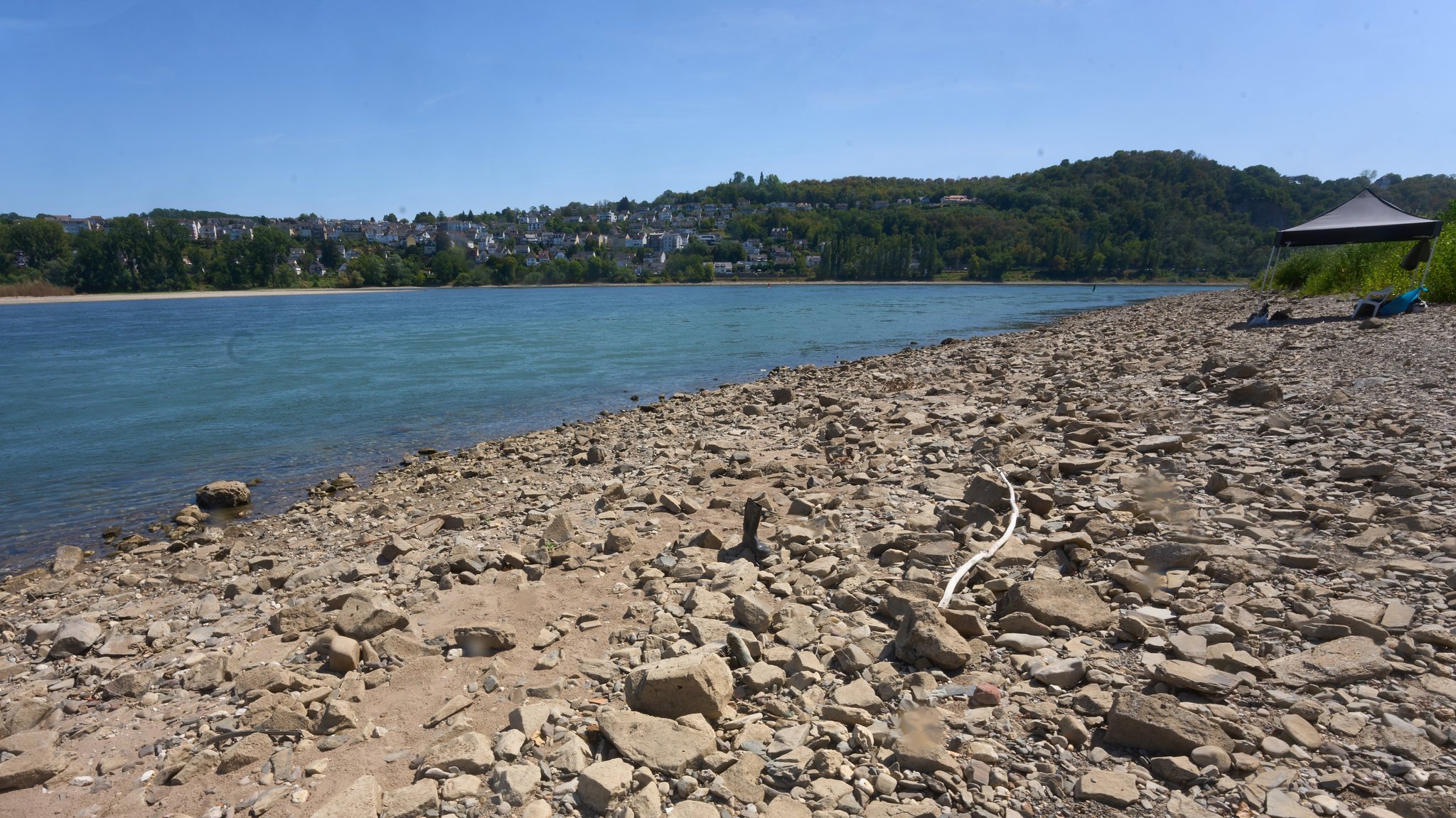 Niedrigwasser - auch in Bayern können Kampfmittel auftauchen