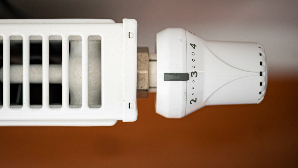 Thermostat an einer Heizung