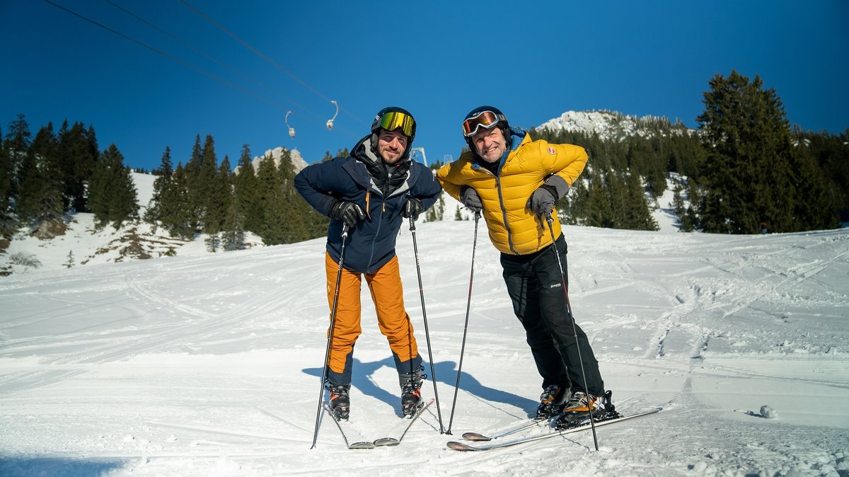 Skifahren in Retro-Skigebieten: Schmidt Max und Felix Neureuther unterwegs am Wendelstein