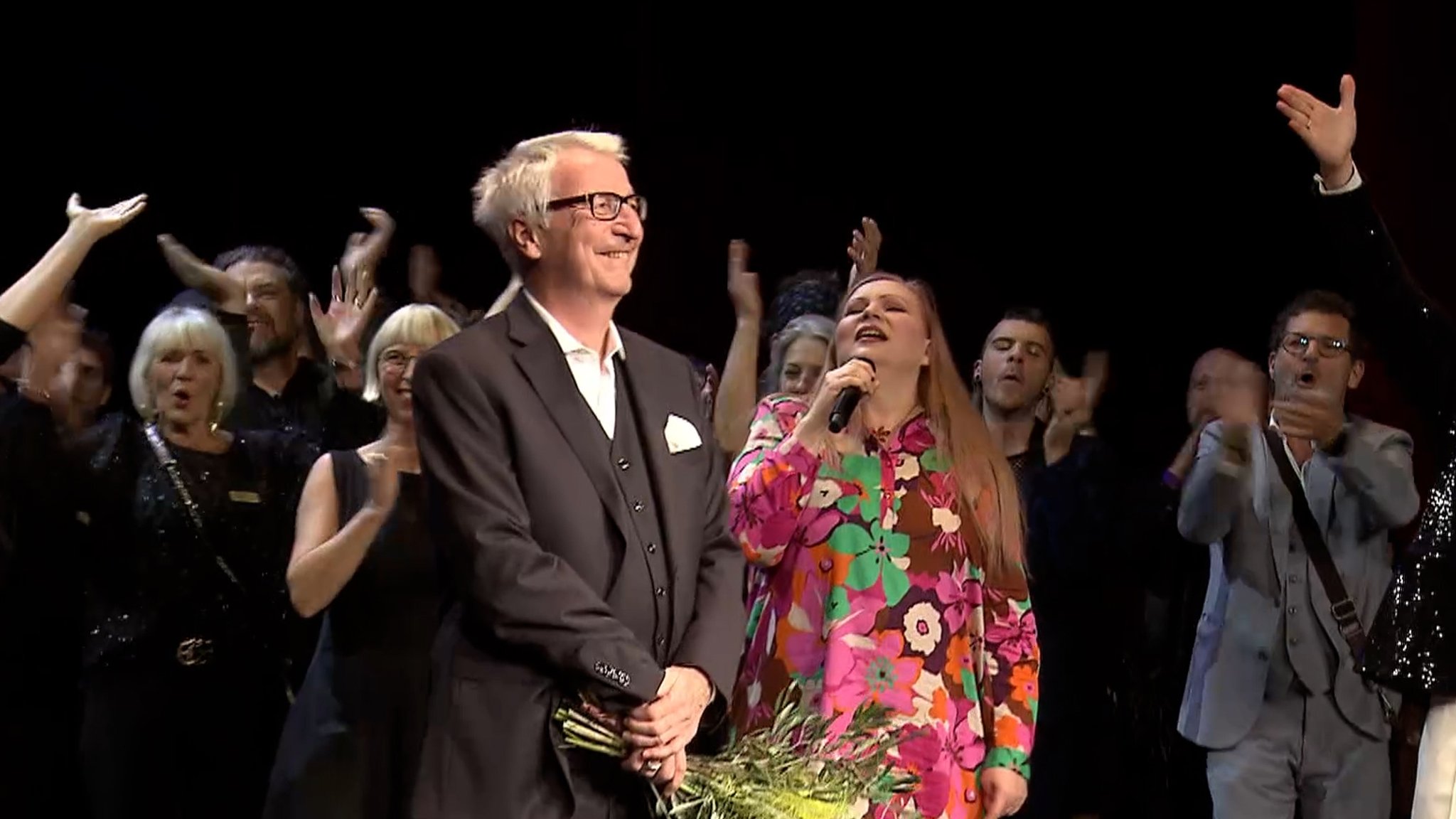 Werner Müller auf der Bühne bei seiner Abschiedsgala.