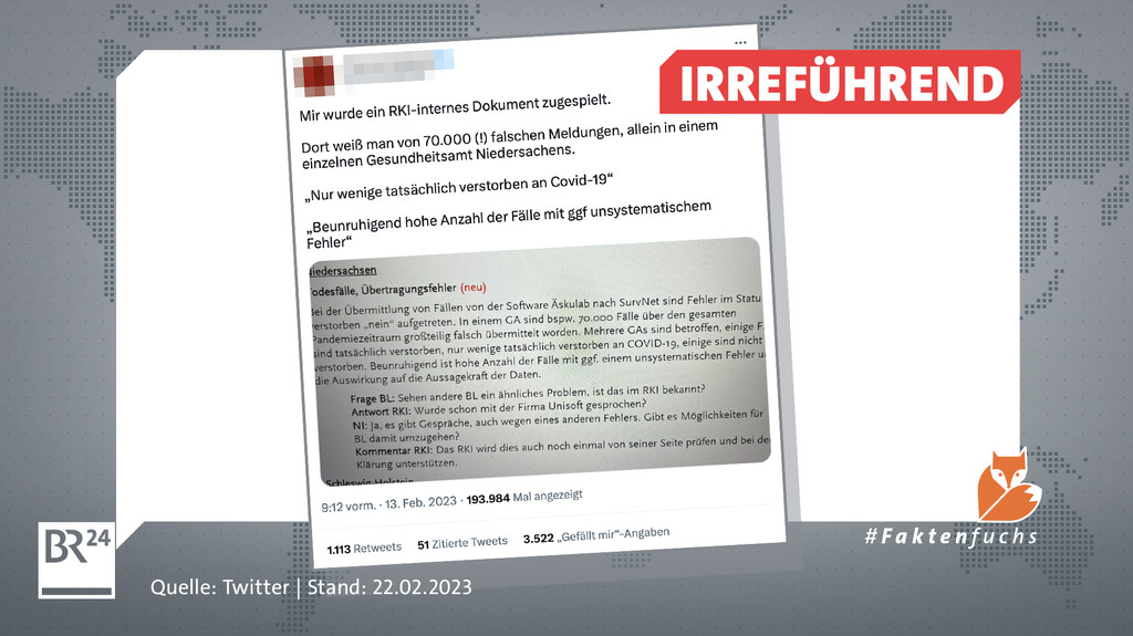 Screenshot eines Tweets. Der User hat ein Foto eines internen RKI Dokuments gepostet und daraus zitiert.