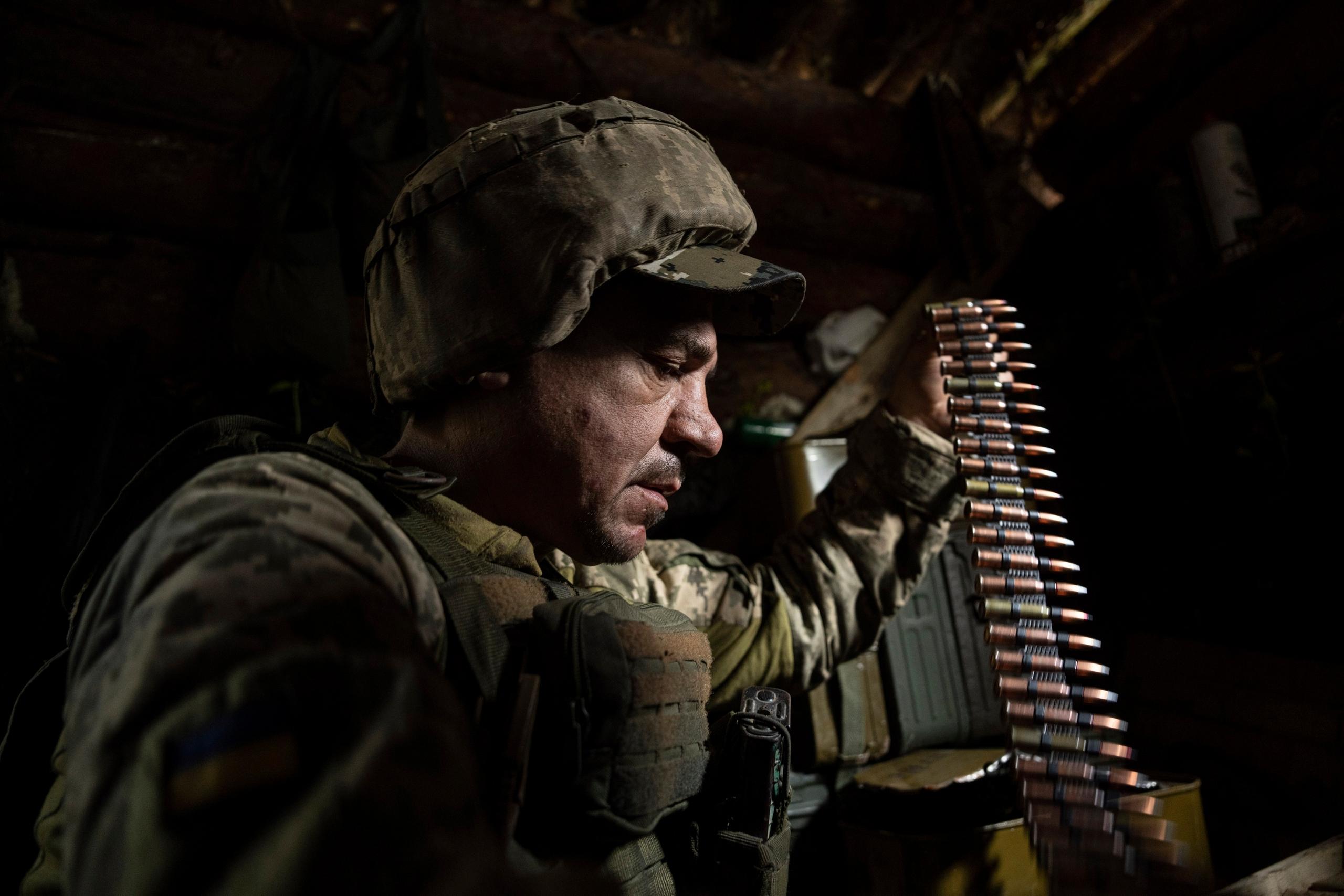 Ukraine-Krieg - Soldat in Awdijiwka