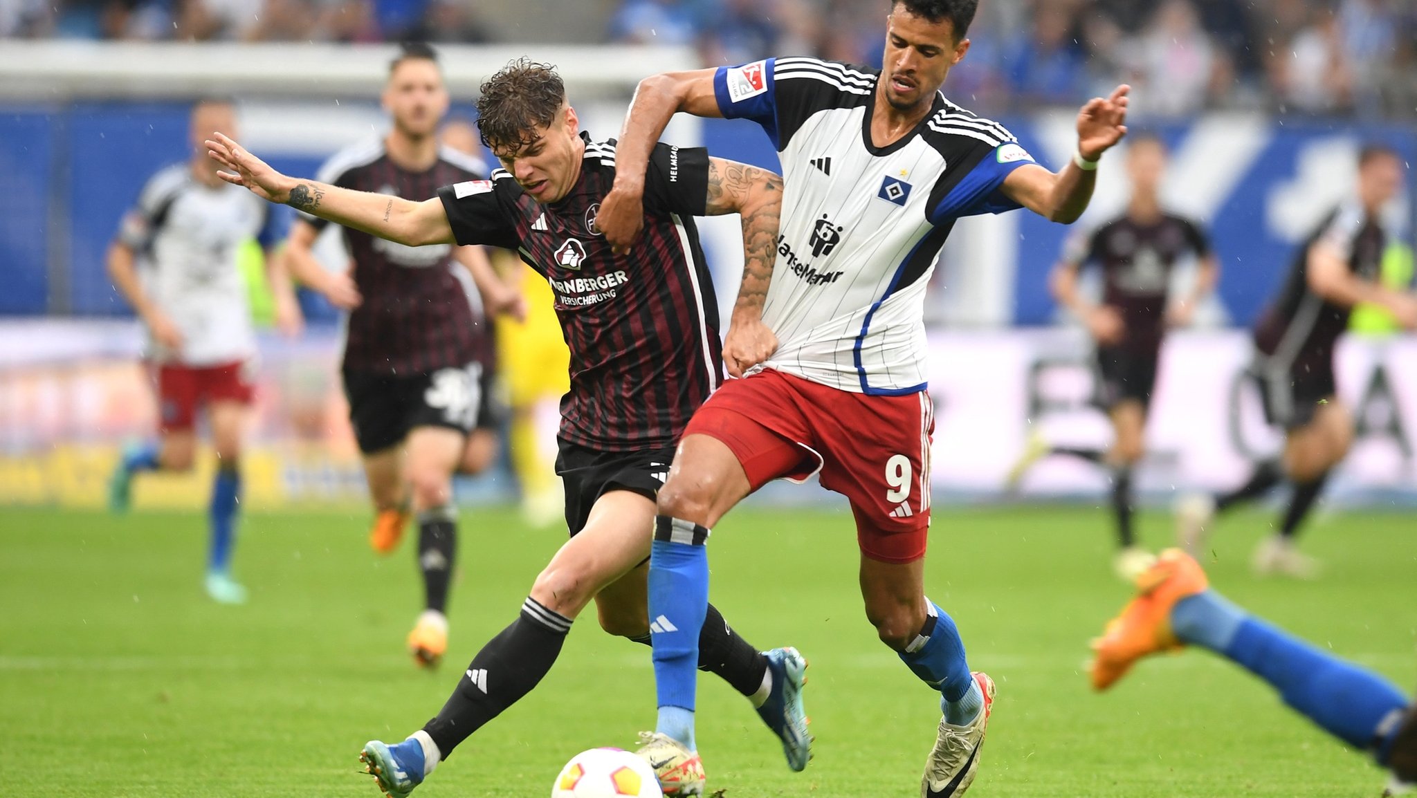 1Spielszene Hamburger SV - 1. FC Nürnberg