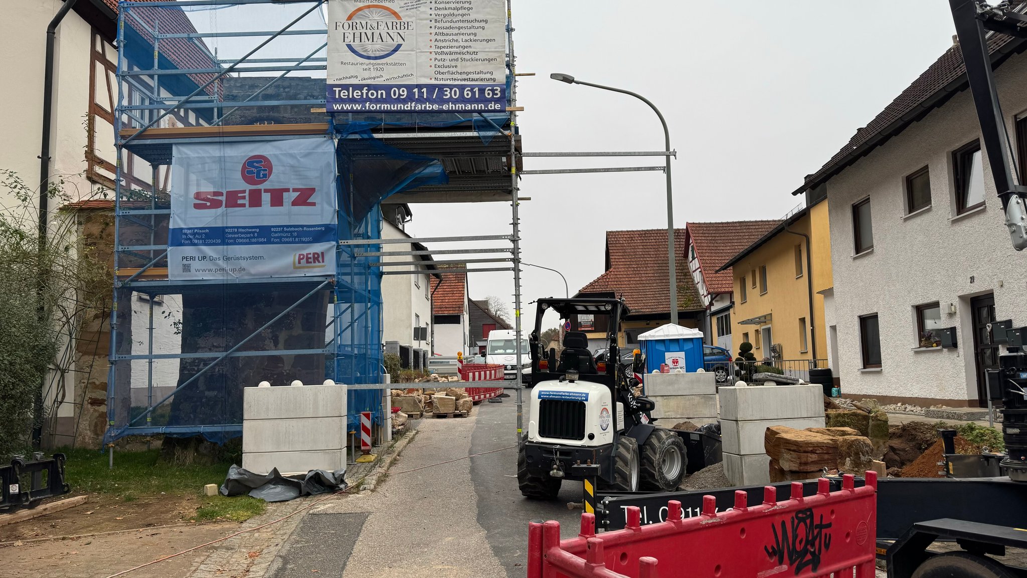 Baustelle am Gnadenberger Tor in Berg bei Neumarkt