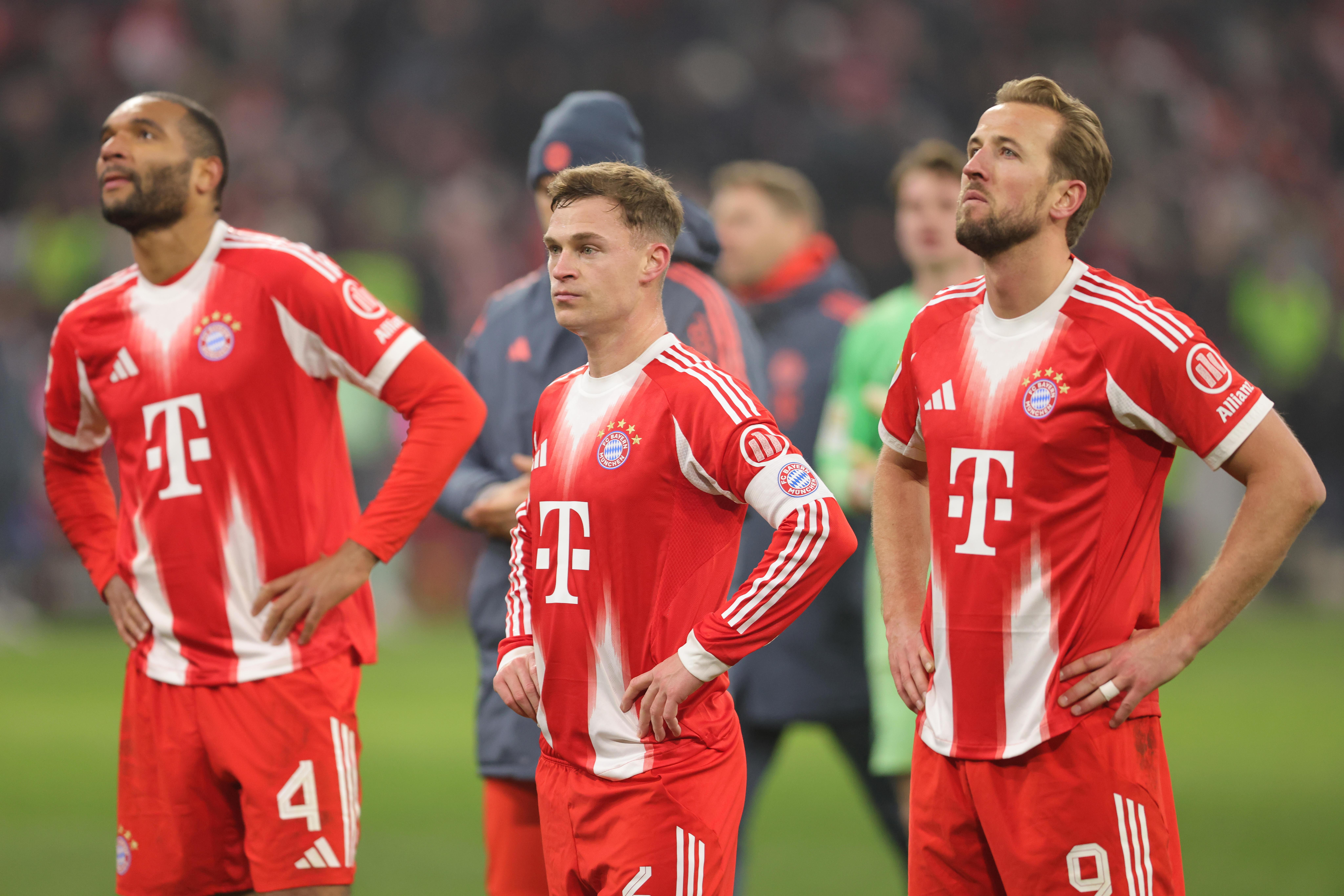 Jonathan Tah, Joshua Kimmich und Harry Kane (v.l.)