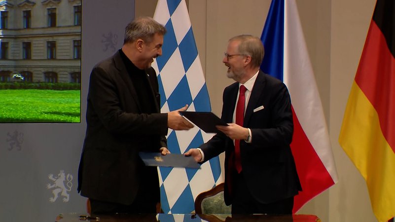 Söder in Tschechien | Bild: Bayerischer Rundfunk 2024 Söder in Tschechien