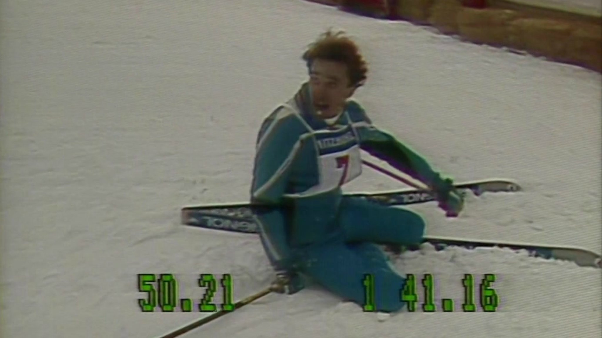 Christian Neureuther bei seinem Kitzbühel-Sieg 1979