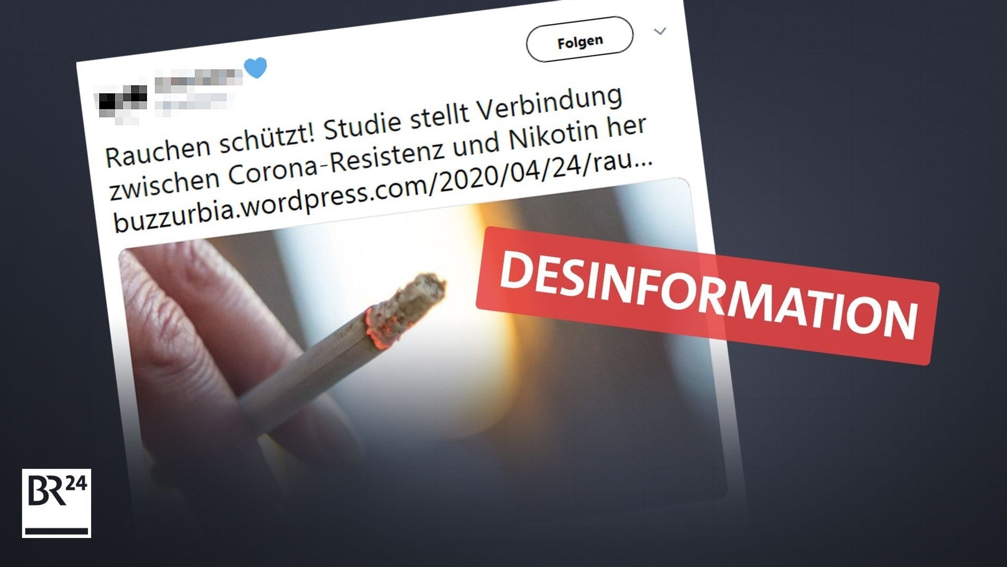 Zigarette zwischen den Fingern 