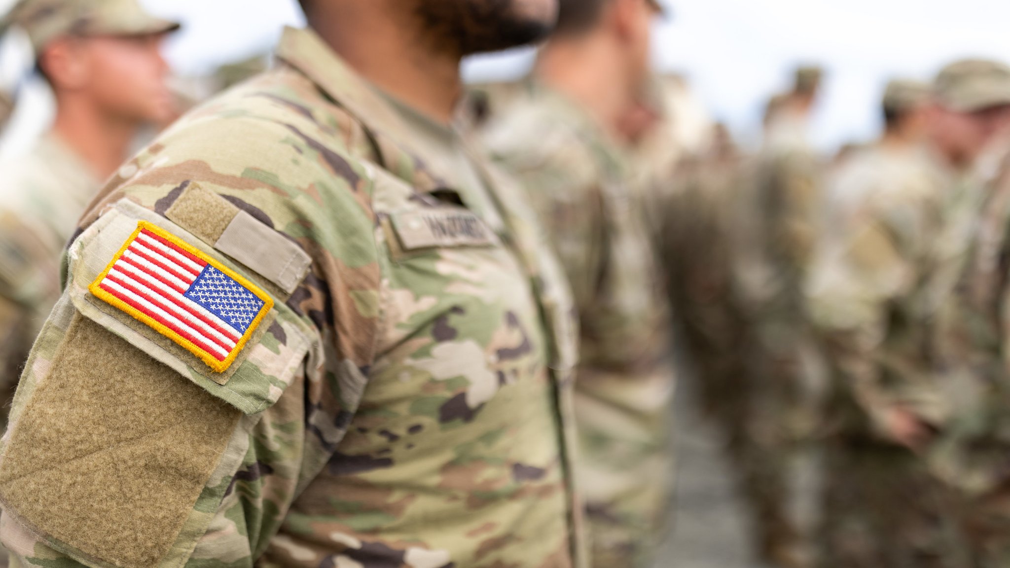 Ein Soldat der US-Army bei den US-Streitkräften in Grafenwöhr.