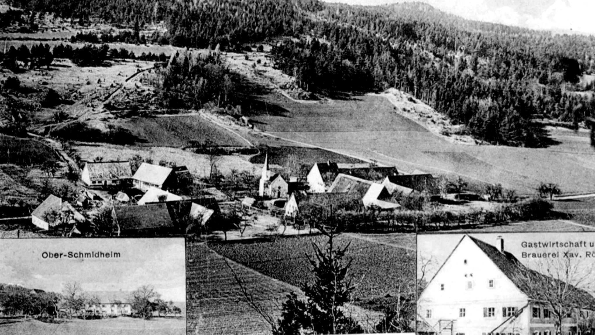 Historische Postkarte (1922 - 1924) aus dem verschwundenen Dorf Schmidheim in der Oberpfalz 