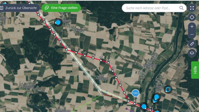 Ausschnitt aus der Online-App des Netzbetreibers Tennet | Bild: Tennet / BR Ausschnitt aus der Online-App des Netzbetreibers Tennet