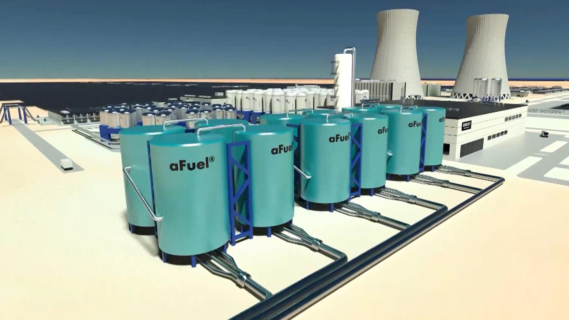 Mehrere Container beschriftet mit "aFuel"