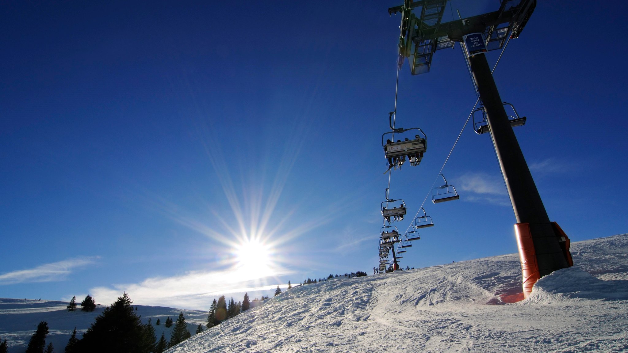 Die Kitzlahner-Bahn im bayerischen Skigebiet Sudelfeld