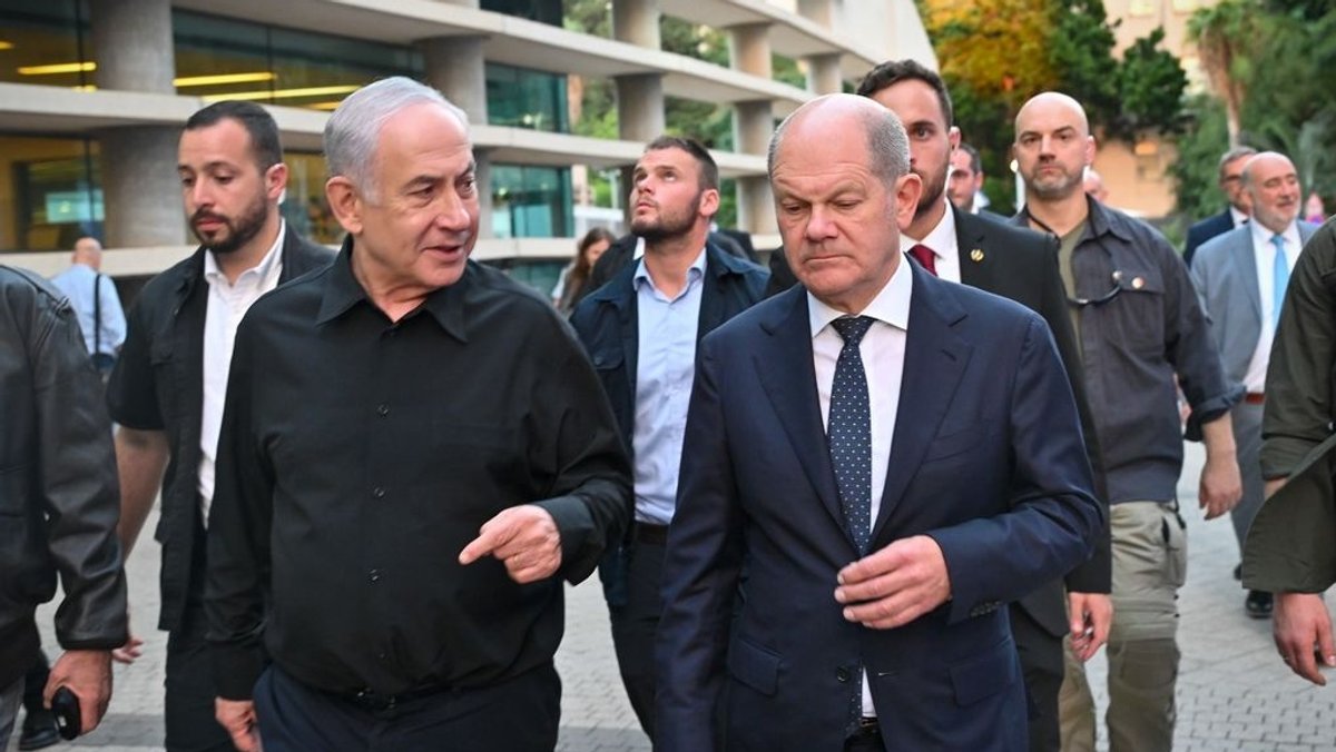 Netanjahu und Scholz in Tel Aviv