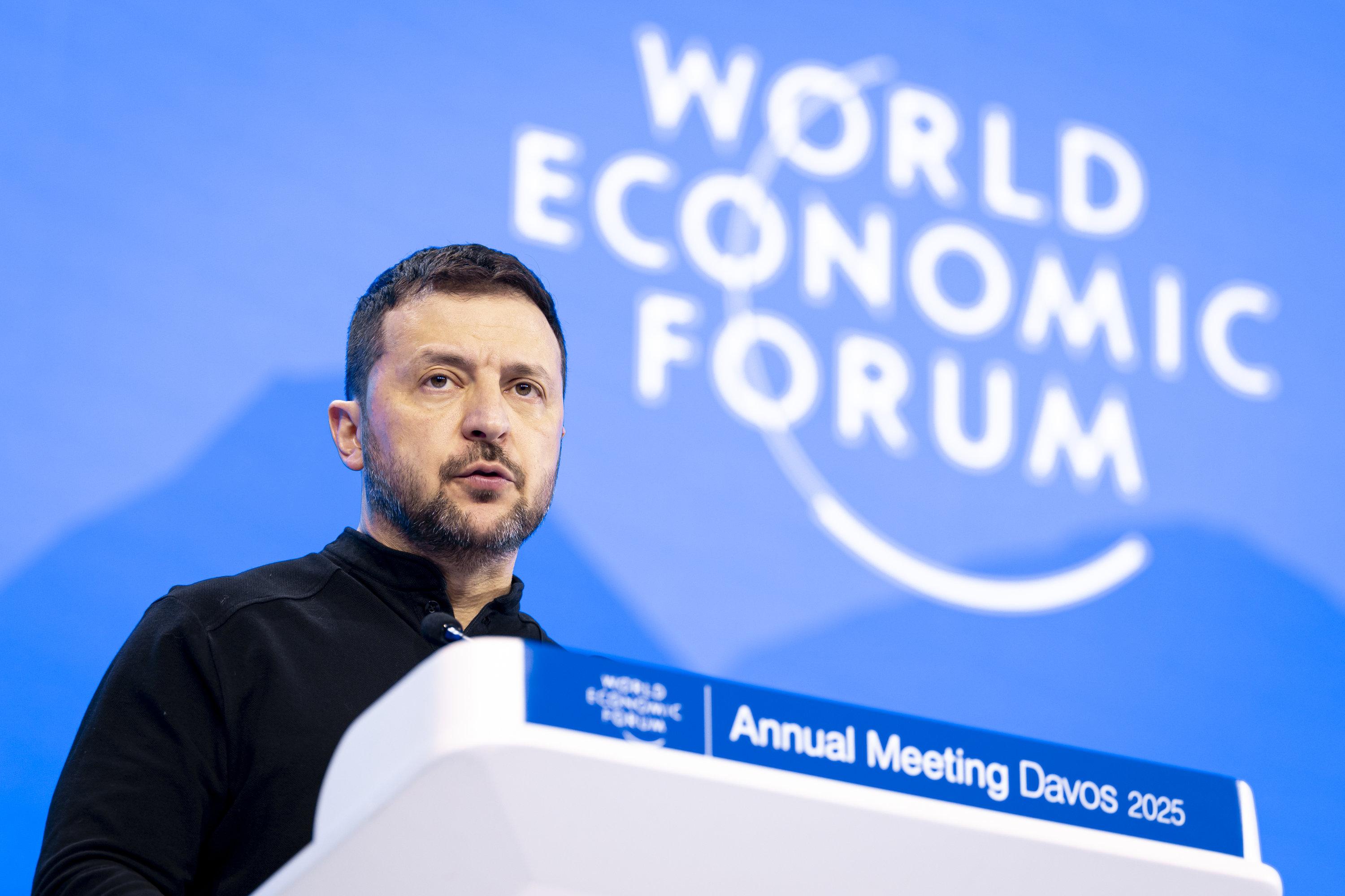 Der ukrainische Präsident Selenskyj ist nach Davos gereist.