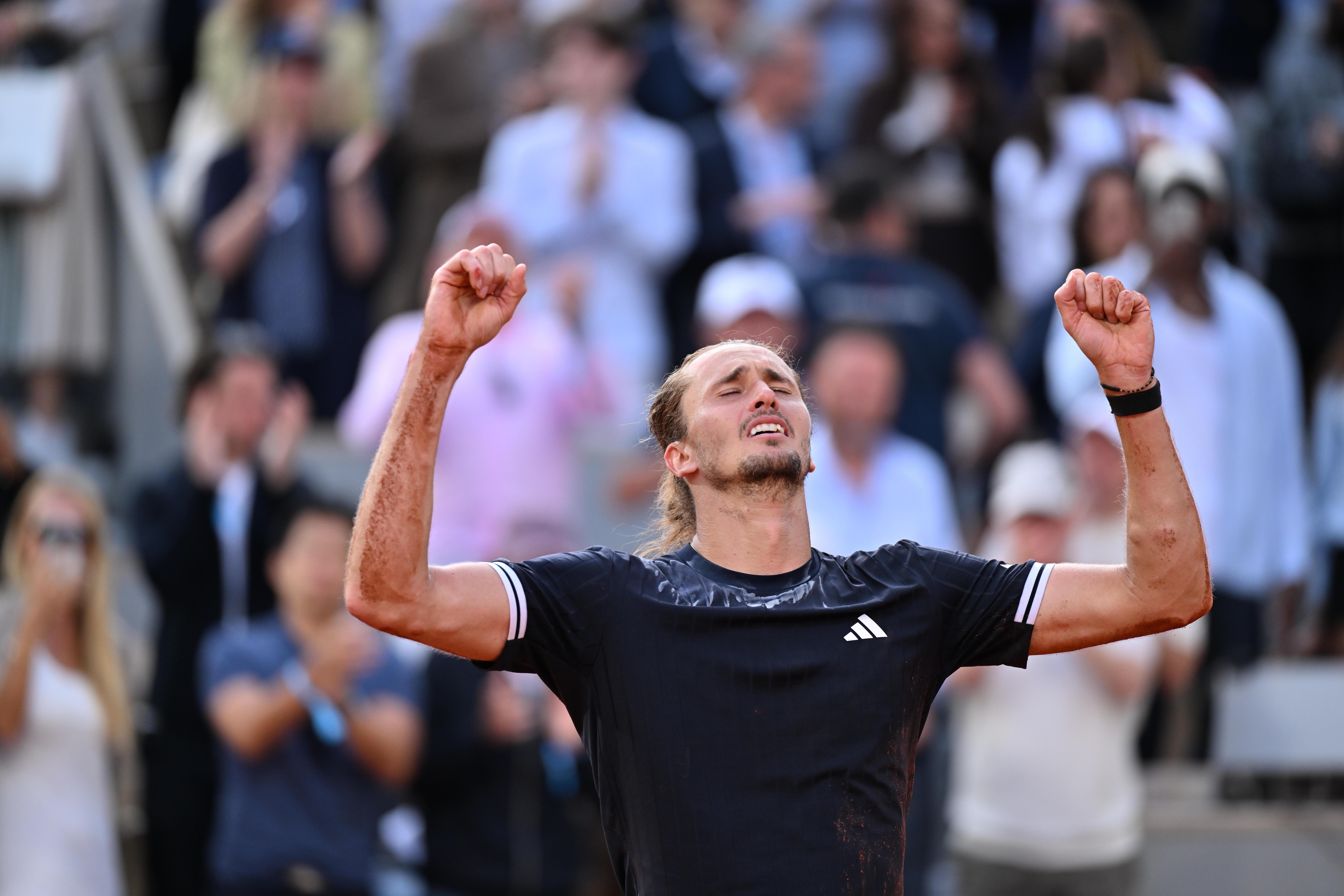 Alexander Zverev nach seinem Sieg bei den French Open