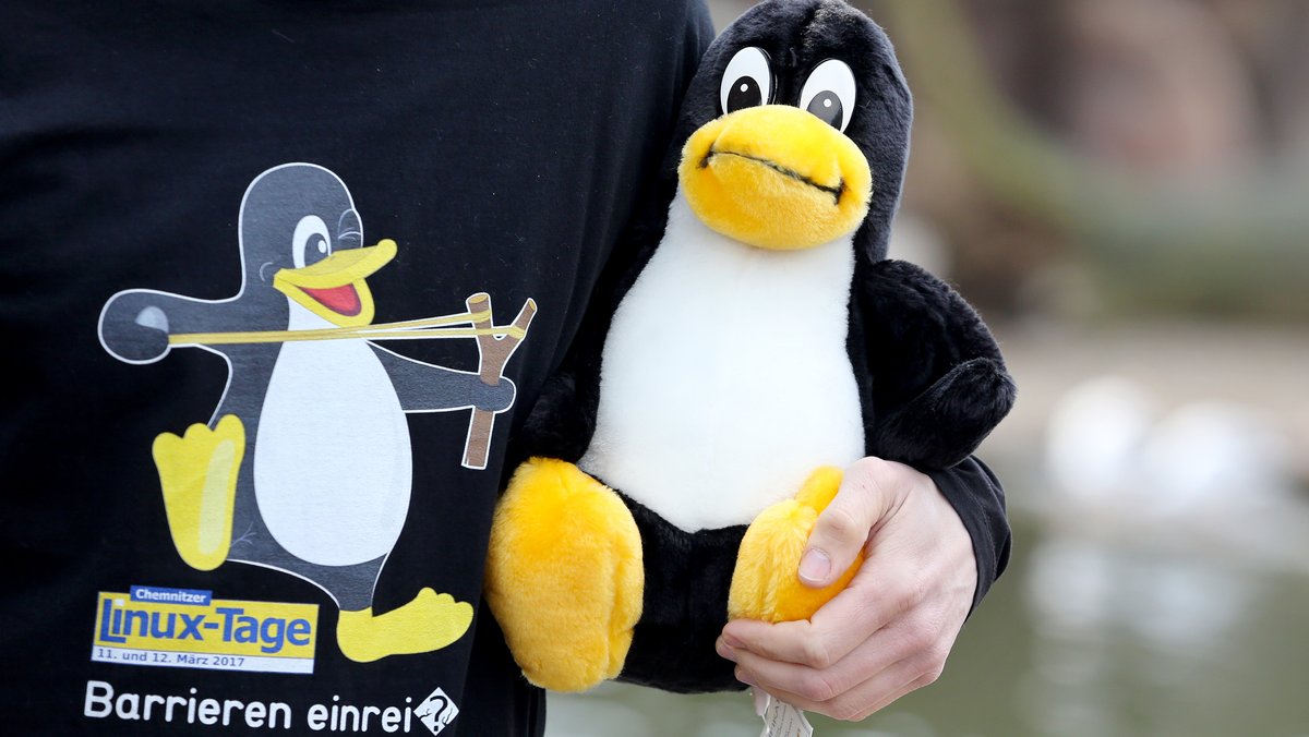 Linux-Pinguin Tux als Stofftier