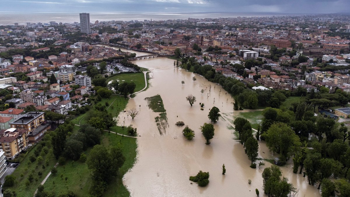 Überflutetes Rimini nach den Unwettern vom Mai 2023