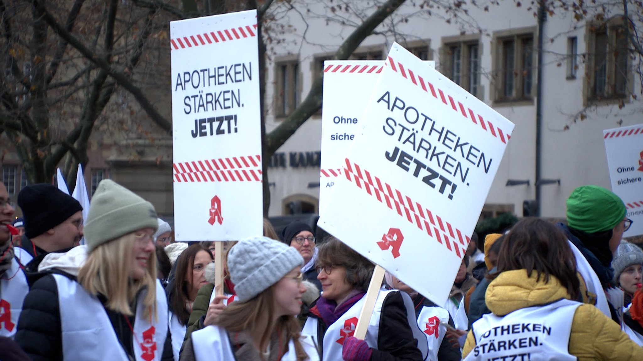 Protestkundgebung von Apothekenmitarbeitern