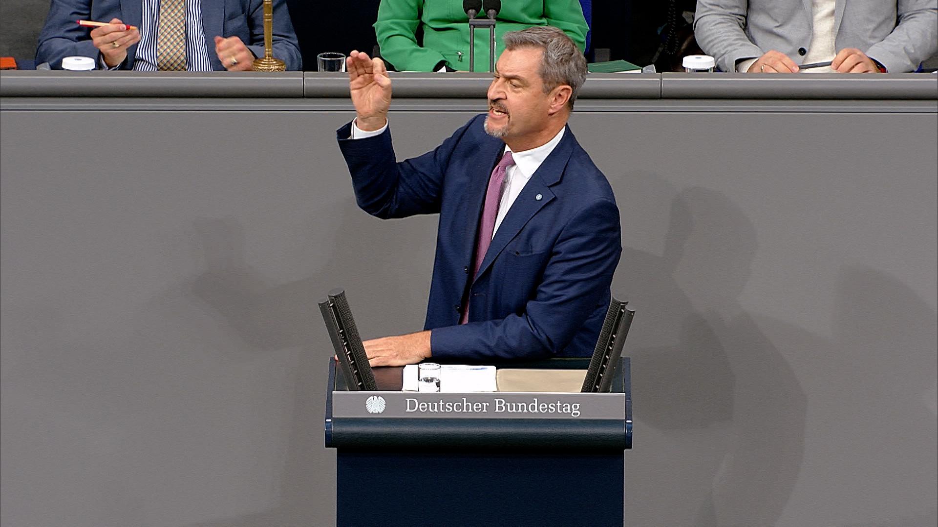 Zum ersten Mal spricht auch Bayerns Ministerpräsident Markus Söder in der Generaldebatte