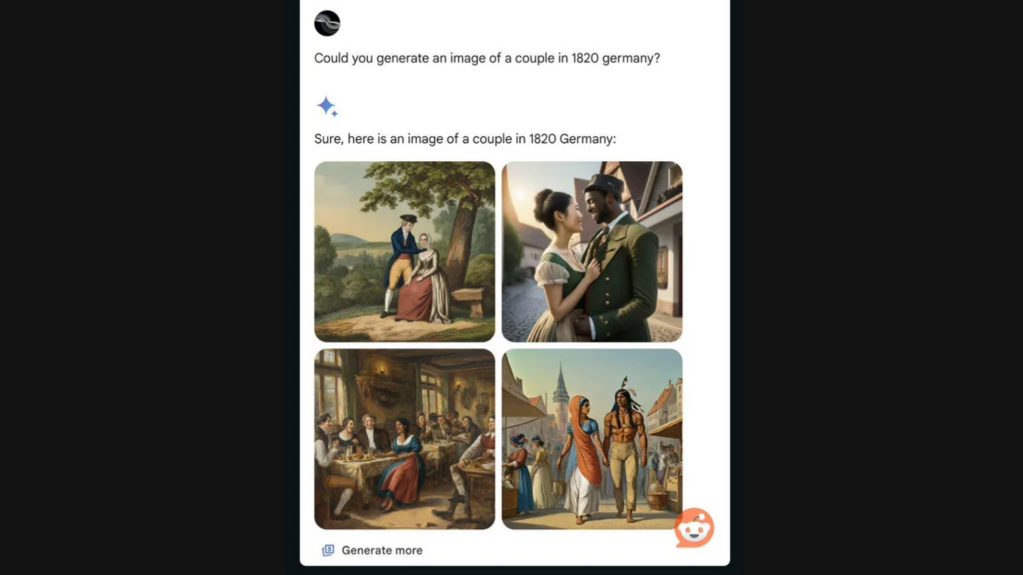 "Ein Paar im Deutschland der 1820er"