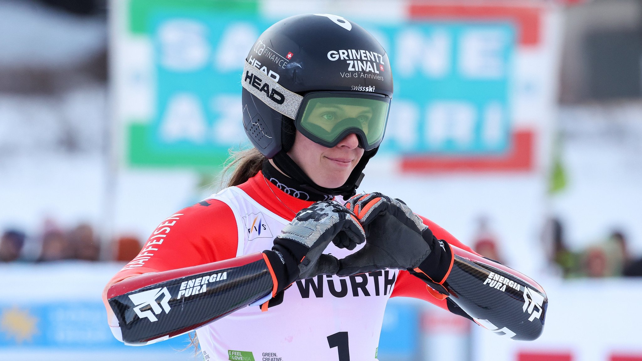 Camille Rast bei ihrem Sieg in Kranjska Gora