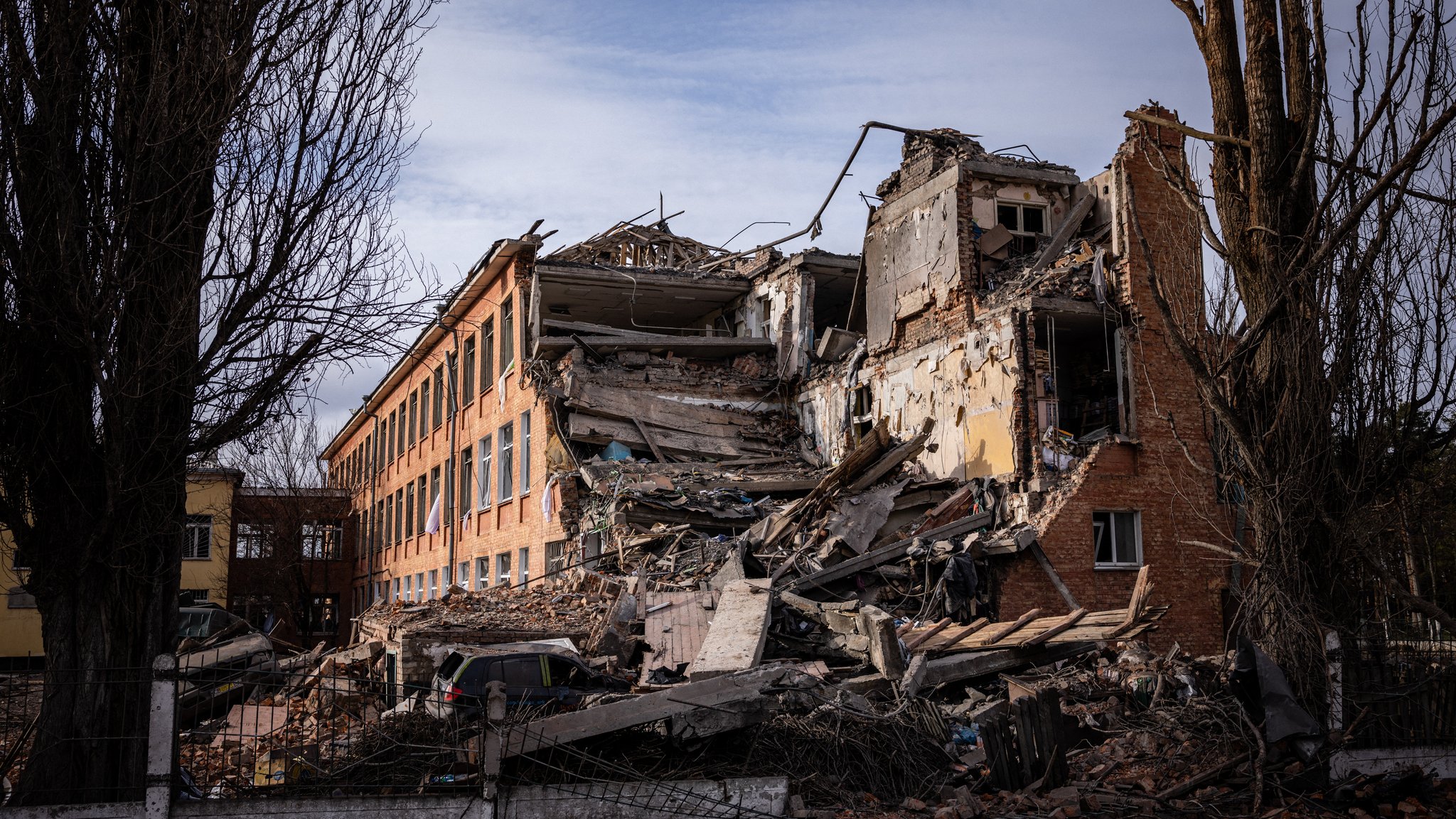 4. März 2022: Dieselbe Schule in Tschernihiw.