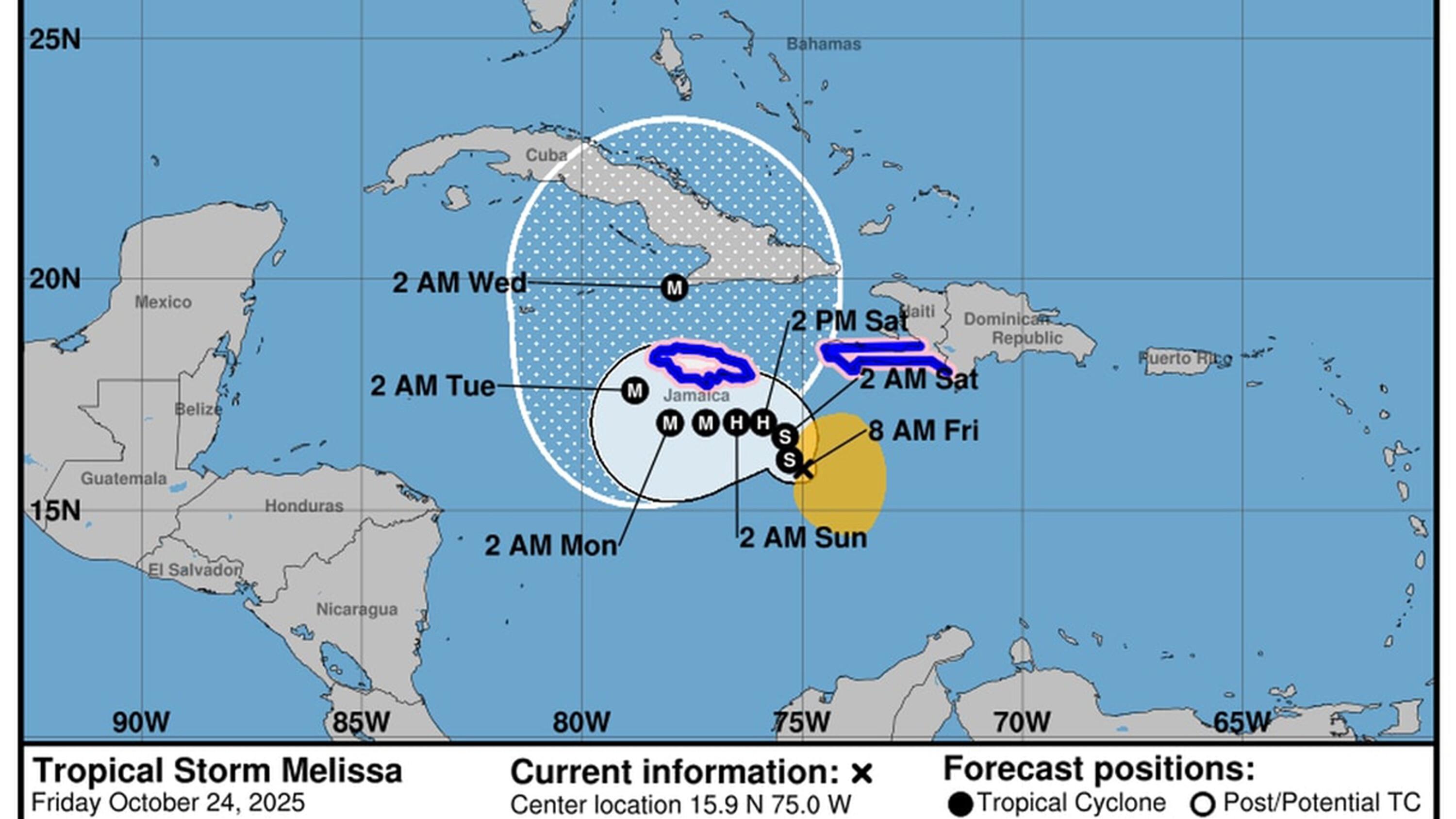 Hurrikan "Melissa" zieht durch die Karibik