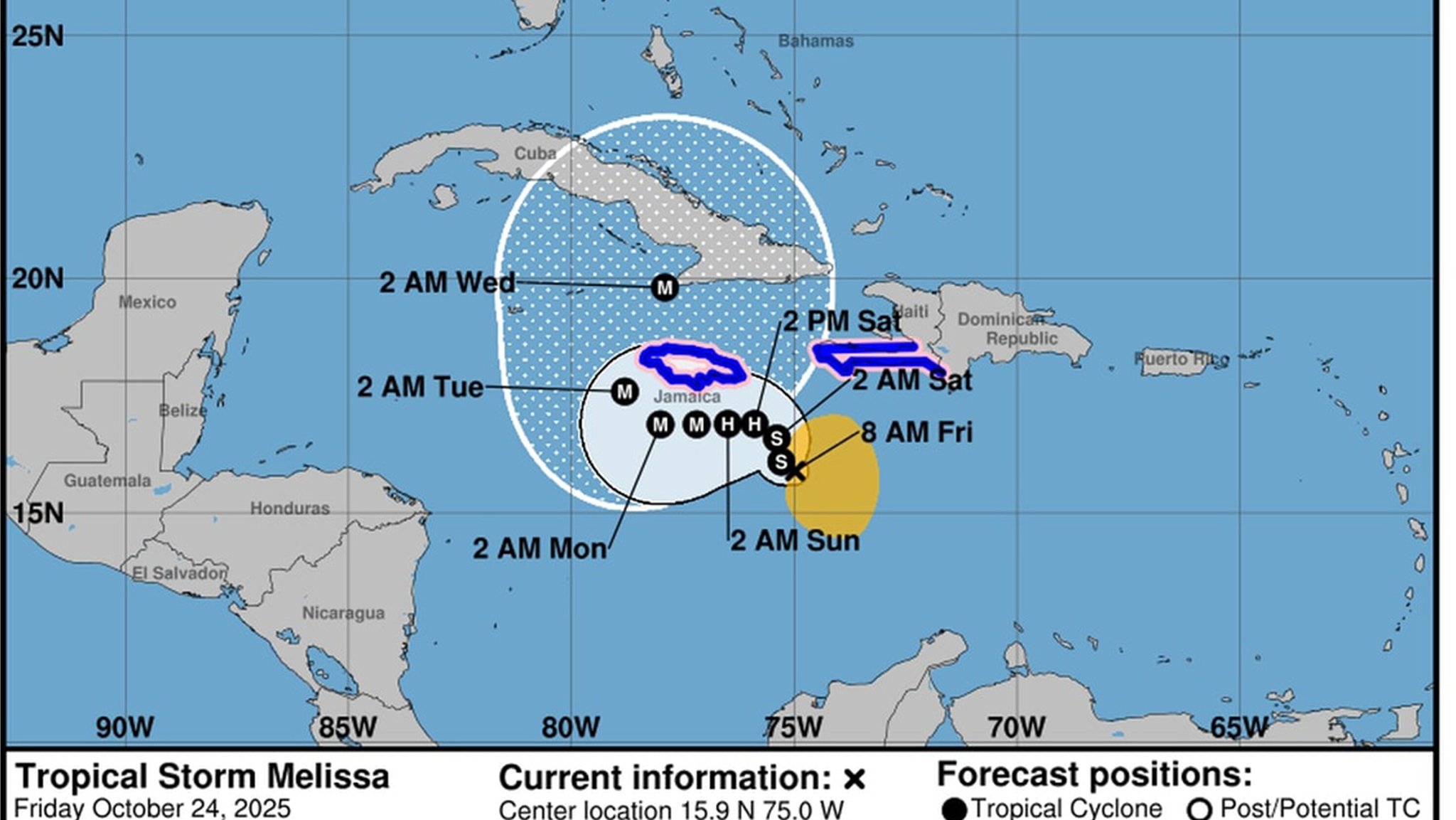 Hurrikan "Melissa" zieht durch die Karibik