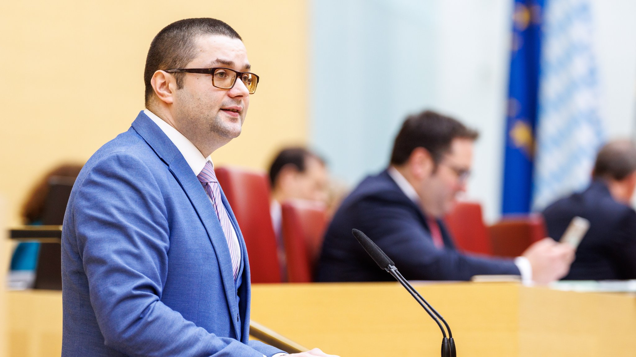 Der AfD-Landtagsabgeordnete Andreas Jurca bei einer Rede im Bayerischen Landtag