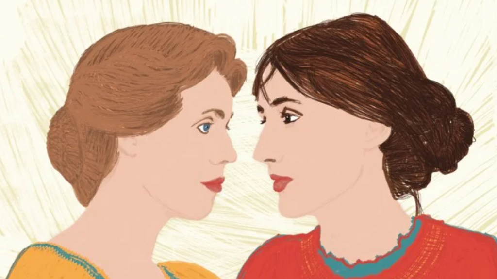 Zwei "Schwestern" blicken sich an - Illustriert von Hannah Kolling