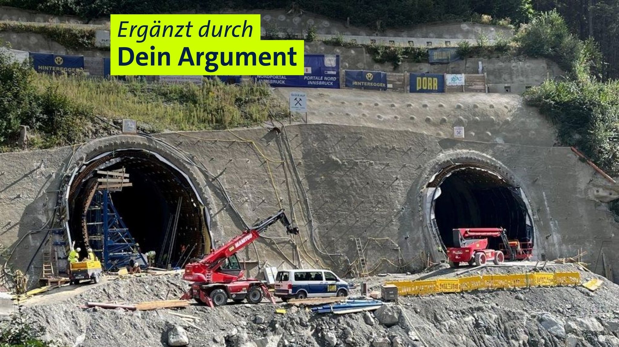 Bauarbeiten am Berg Isel 2022