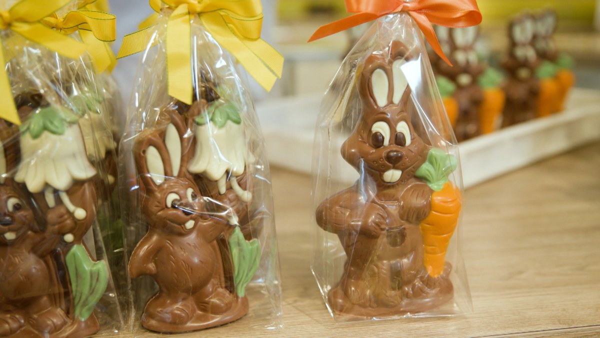 Osterhasen aus einer Schokoladenmanufaktur