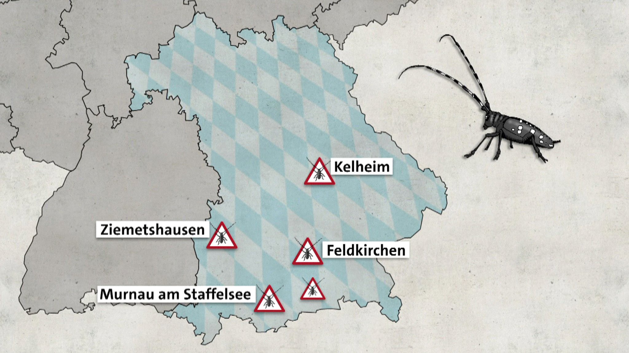 Grafik über ALB-Standorte in Bayern