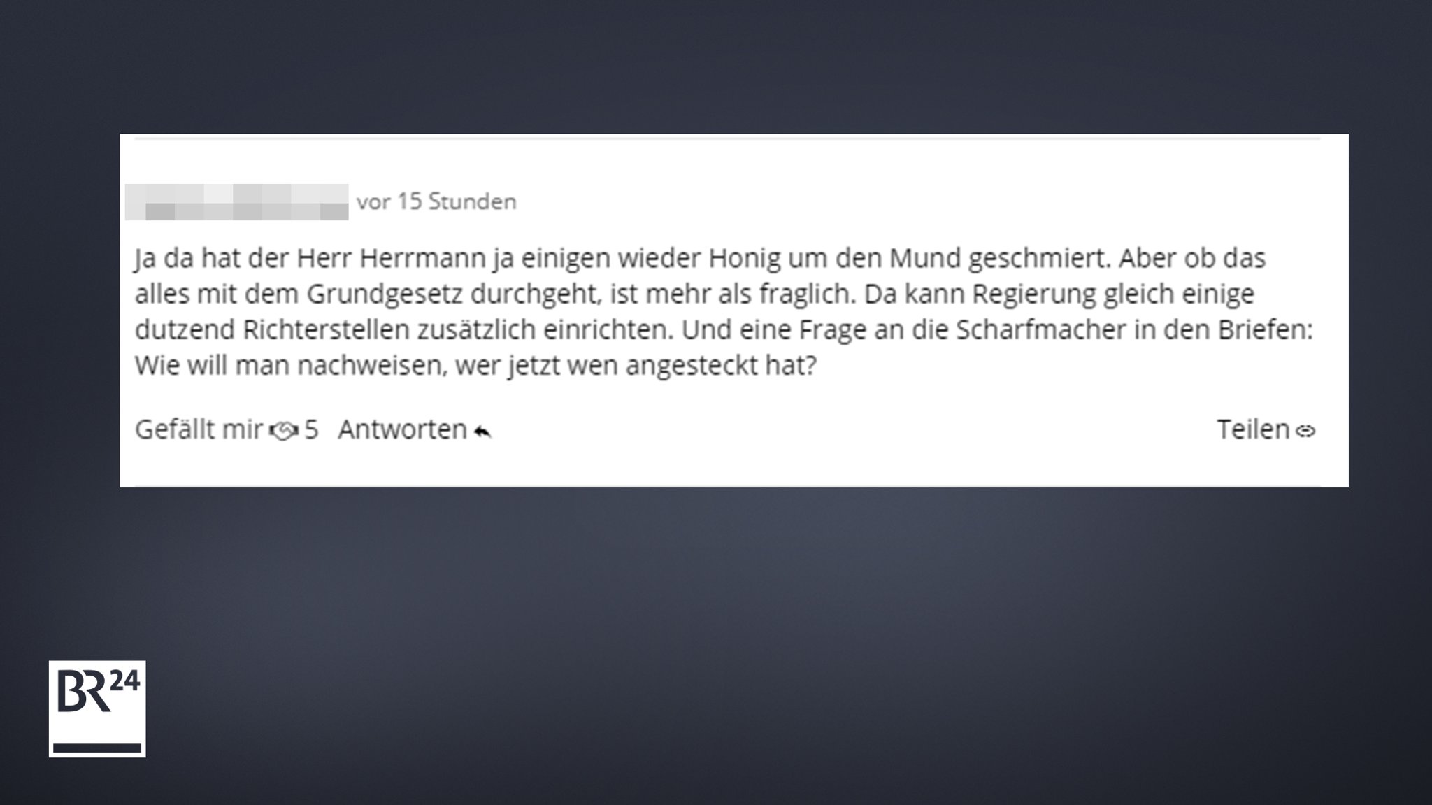 Ist es grundgesetzkonform, wenn die US-Amerikanerin verurteilt wird? Das hinterfragte ein BR24-User - und Medizinrechtler Spickhoff hat eine klare Antwort.