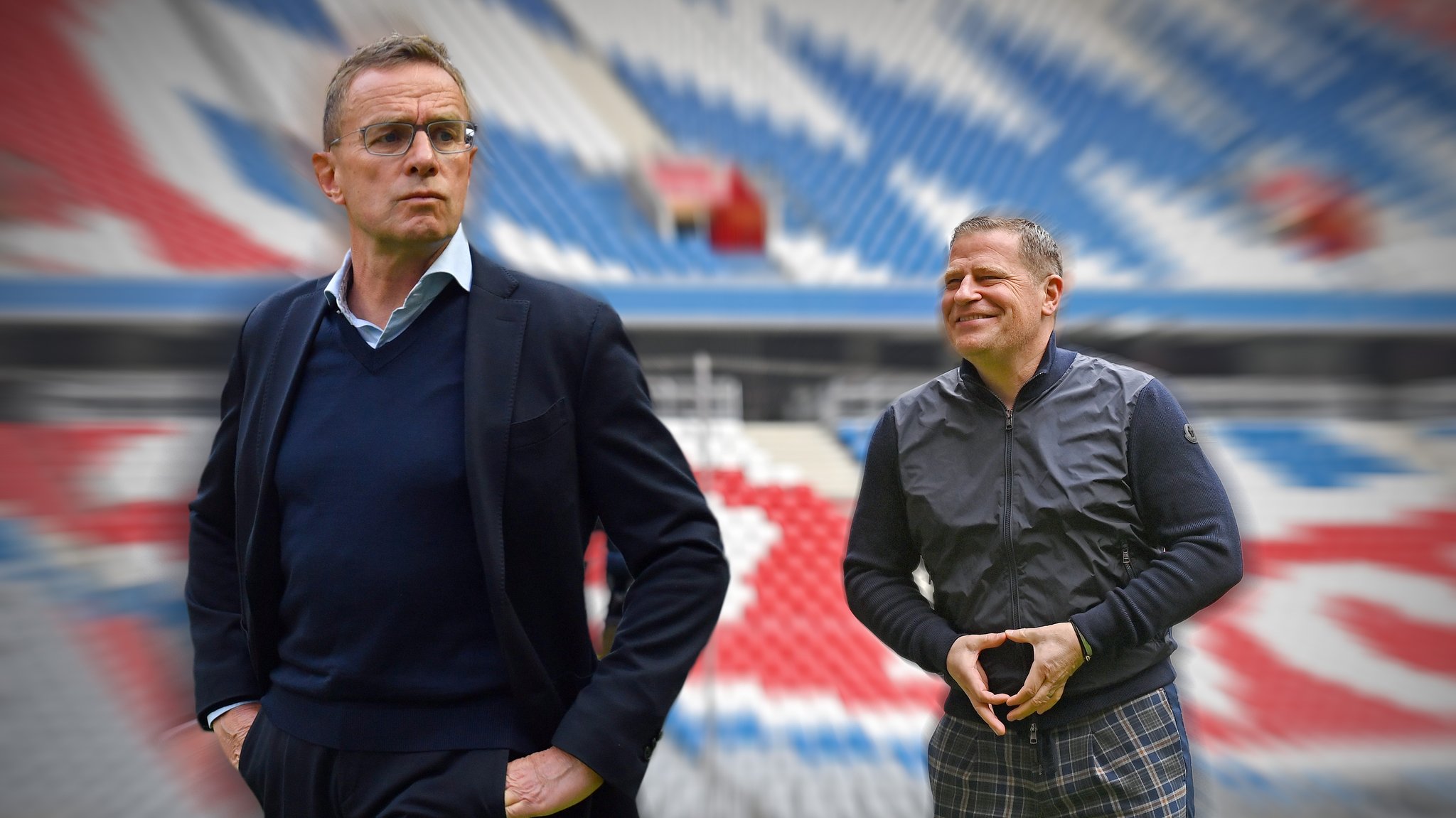 Ralf Rangnick und Max Eberl (rechts)