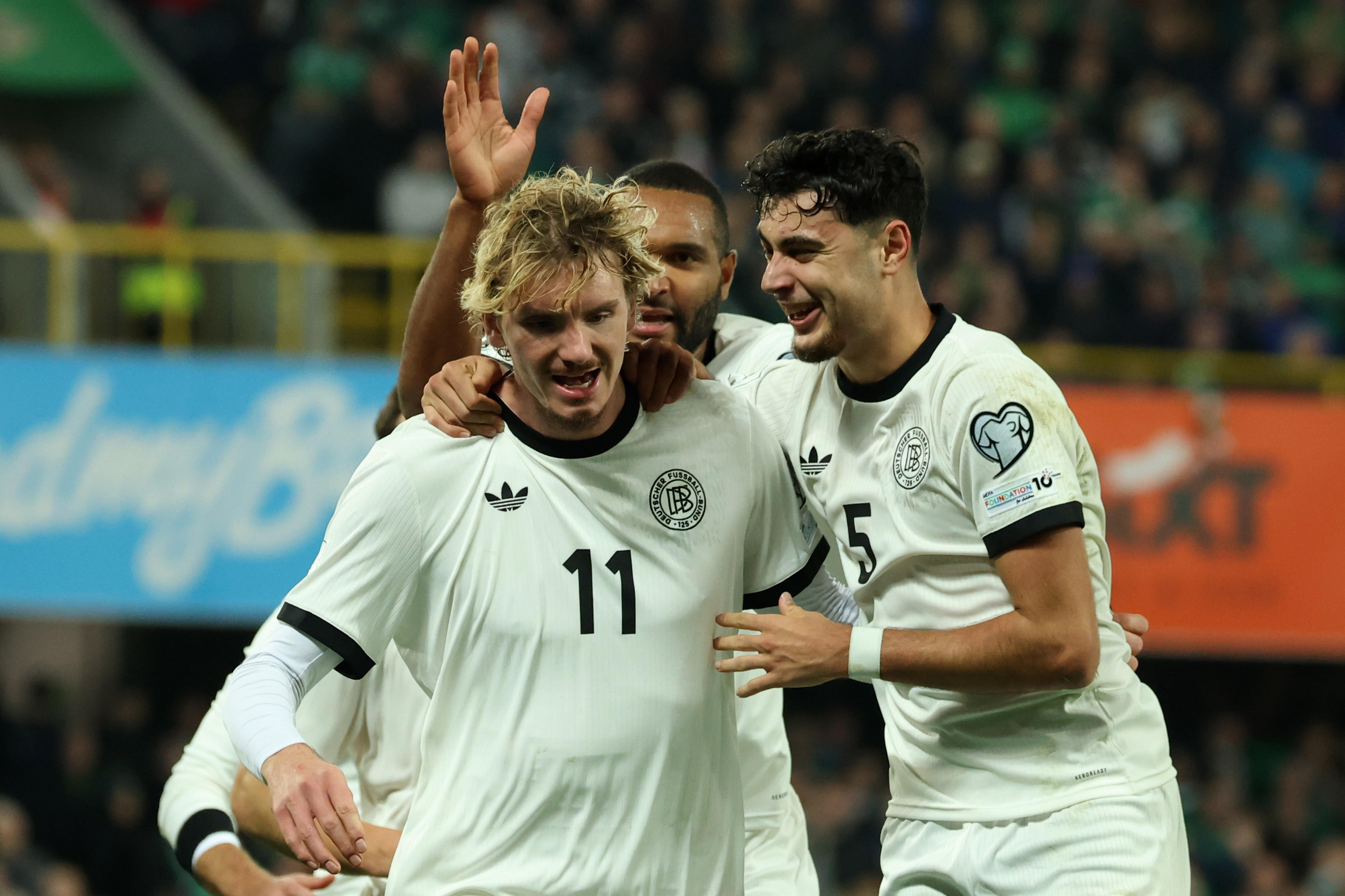 Nick Woltemade bejubelt seinen Treffer zum 1:0 gegen Nordirland. 