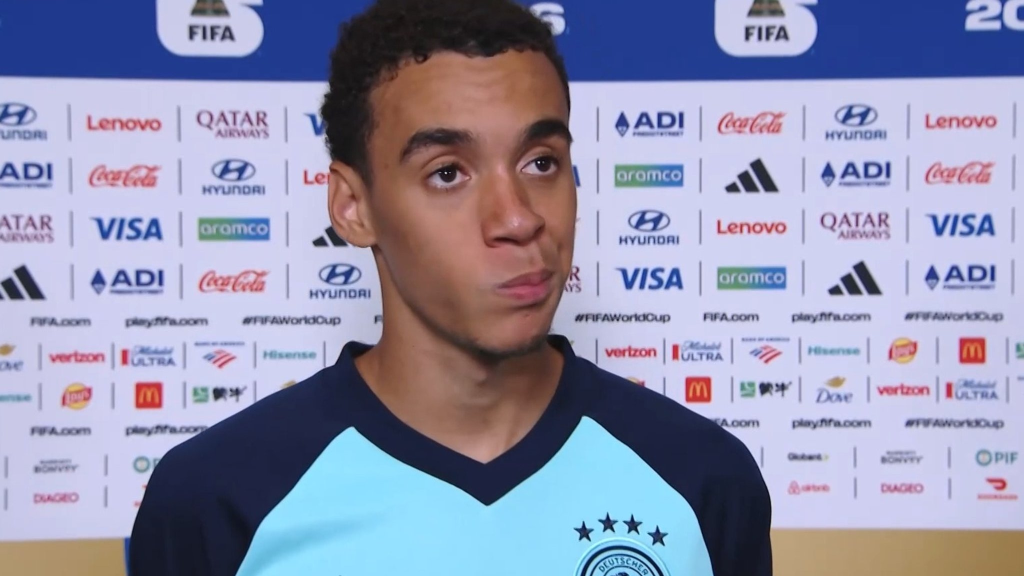 DFB-Spieler Jamal Musiala nach dem Spiel gegen Ecuador